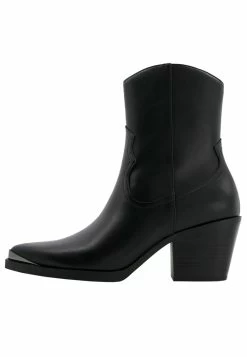 BERSHKA Heeled With Metallic Toe - Cowboy-/Bikerlaarsjes - Black -Schoenen Serie Winkel 0502e9becead4bb2910ed43a9542e415