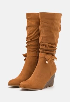 Anna Field Laarzen Met Sleehak - Cognac -Schoenen Serie Winkel 495d5be1137e42ae81b394ef9cfff13c