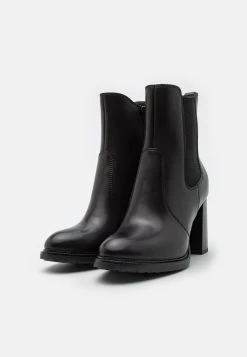 Leather- Enkellaarsjes Met Hoge Hak - Black -Schoenen Serie Winkel 905be349a0424c6ebaa958778d635f40